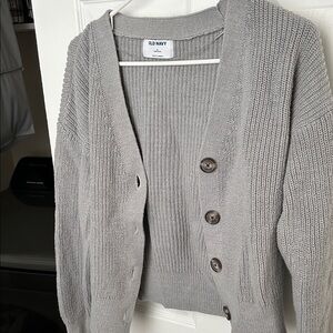 NWOT Old Navy Women's linen blend Gray Cardigan Sweater